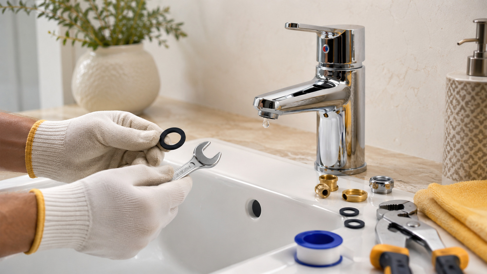 Réparer une petite fuite de robinet étape par étape